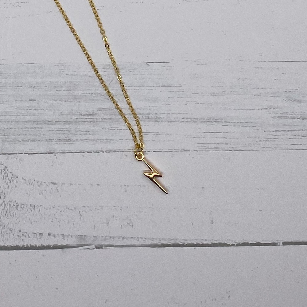 2 for$15 -Harry Potter charm lighting bolt gold necklace
